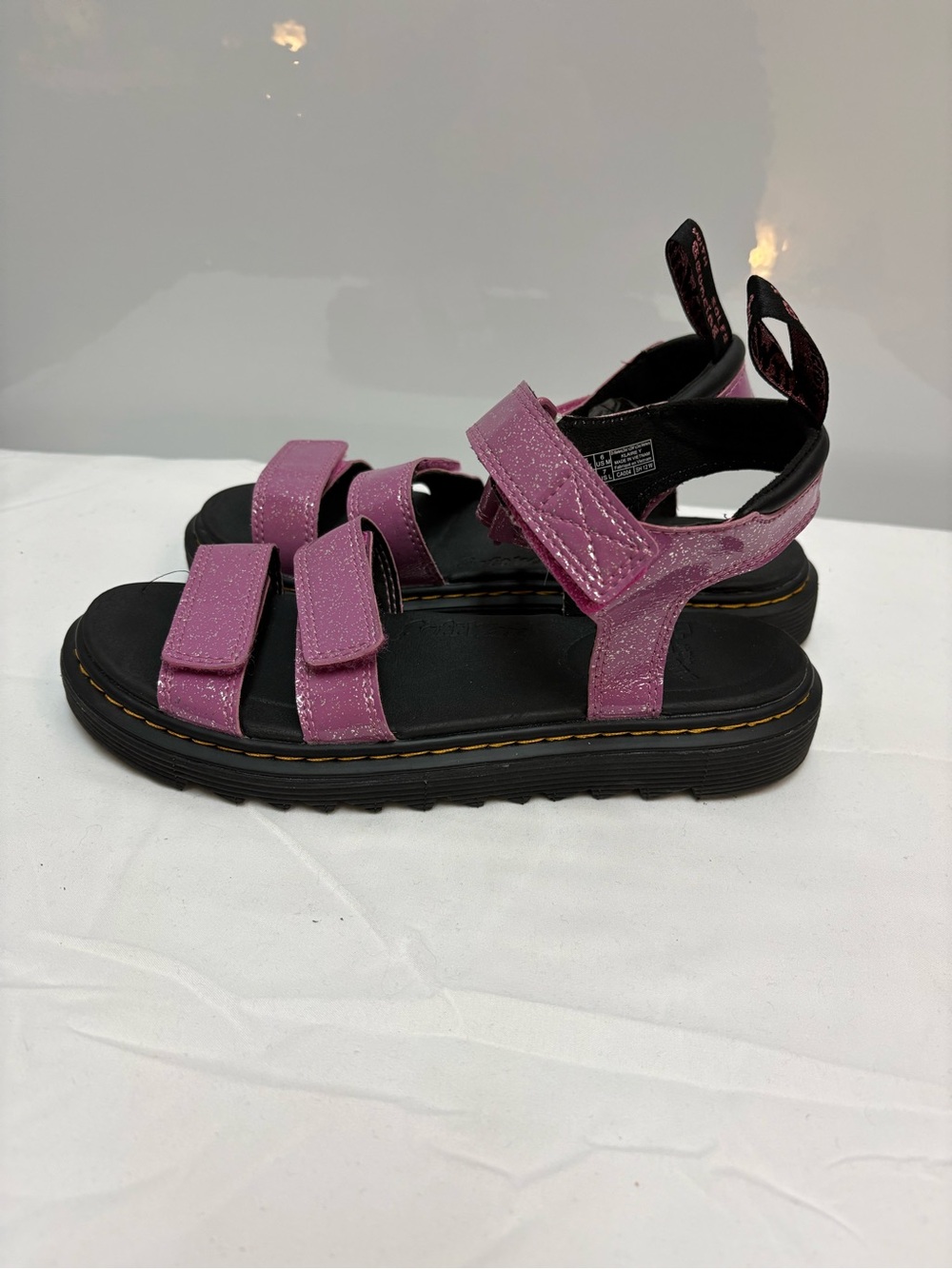 Dr Martens Junior Klaire Cosmic Glitter Sandals Pink Size 7 (EU 38) Sparkly - Picture 12 of 12